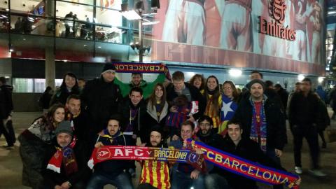 Penya Blaugrana London at the Emirates