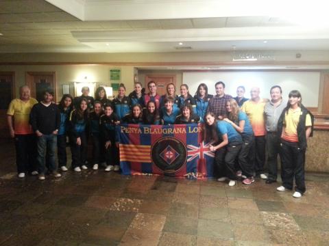 PB London with FC Barcelona ladies players and staff