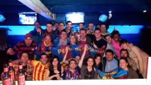Penya Blaugrana London celebrating a fantastic Champions League victory against Bayer Munich Penya Blaugrana London celebrating a fantastic Champions League victory against Bayer Munich